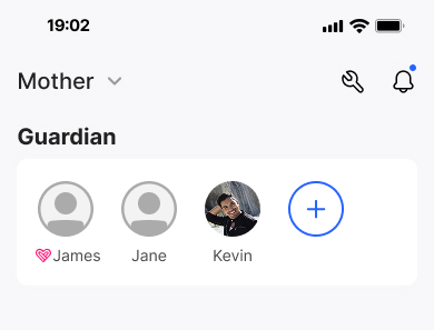 보호자 위치 확인 앱화면